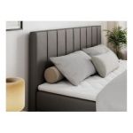 Łóżko kontynentalne ALLY 160x200 - Soft 20 - ciemnoszara ekoskóra - OUTLET