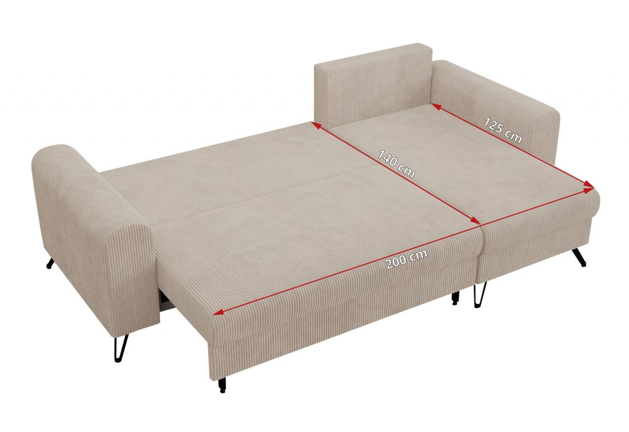 Narożnik HUGO L - Lincoln 03 - beżowy - OUTLETU