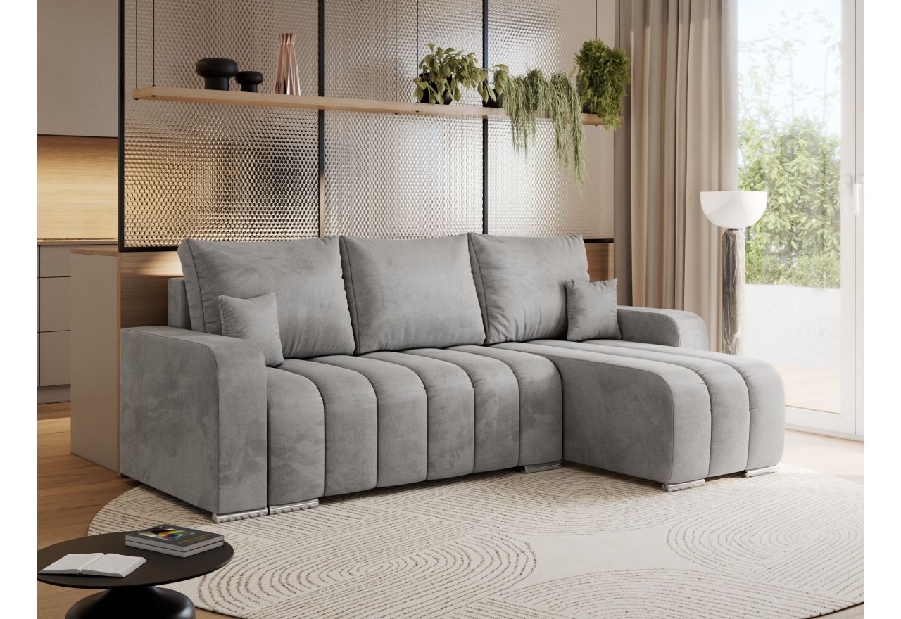 Narożnik KIRASSO L - Monolith 84 - jasny szary - OUTLETU