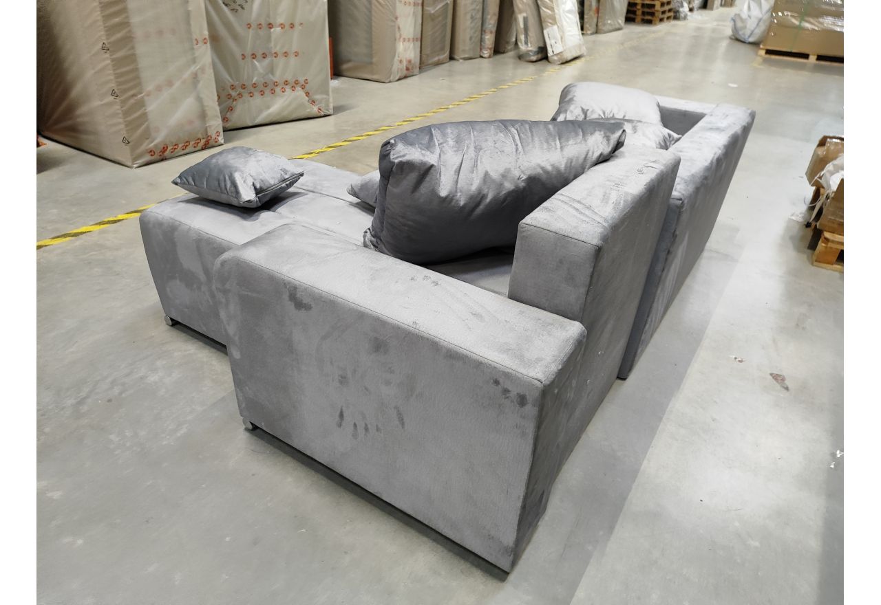 Narożnik KIRASSO L - Monolith 84 - jasny szary - OUTLETU