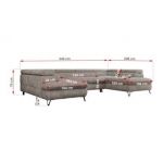 Narożnik PETER U - Tilia 11 - jasny brąz - OUTLETU