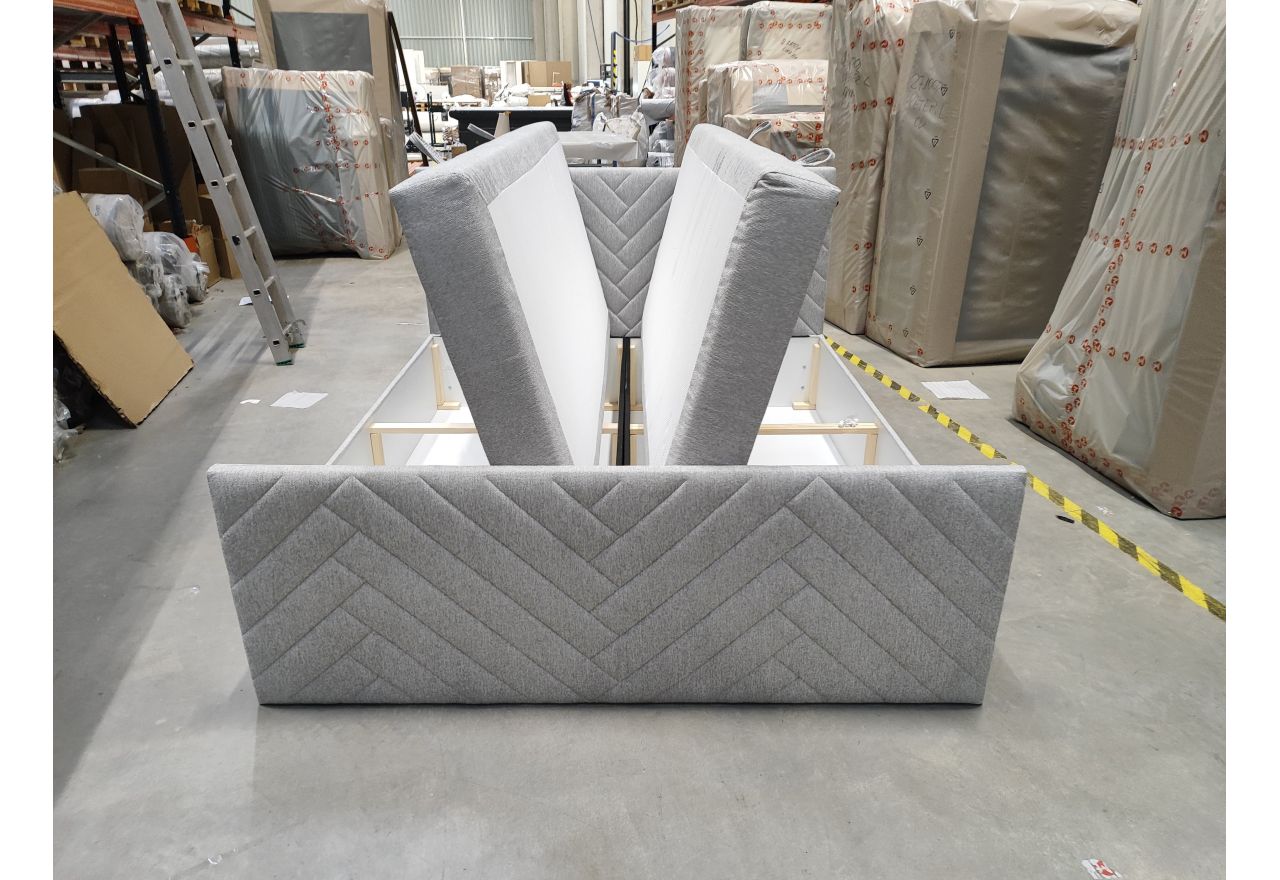 Łóżko kontynentalne PARIS DUO 180x200 - Matana 01 - jasny szary - OUTLETU