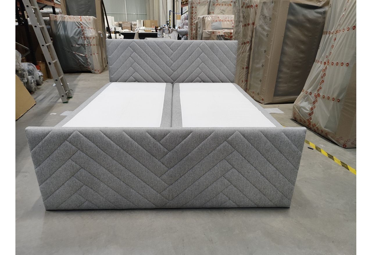 Łóżko kontynentalne PARIS DUO 180x200 - Matana 01 - jasny szary - OUTLETU