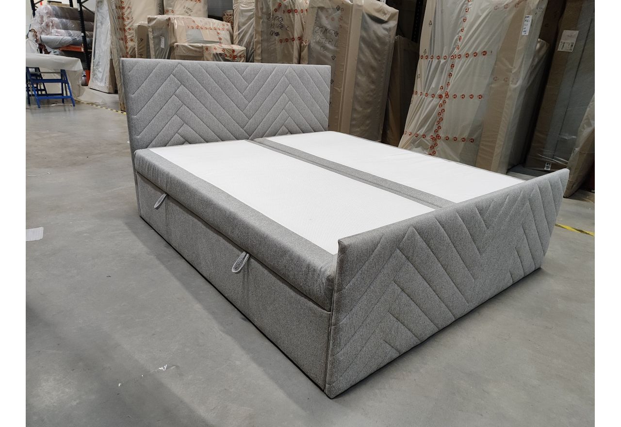 Łóżko kontynentalne PARIS DUO 180x200 - Matana 01 - jasny szary - OUTLETU