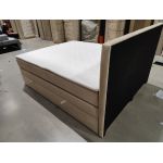 Łóżko kontynentalne LUKA KING 160x200 - Monolith 02 - beżowy - OUTLETU