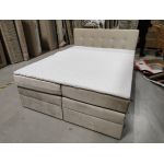 Łóżko kontynentalne LUKA KING 160x200 - Monolith 02 - beżowy - OUTLETU