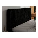 Łóżko tapicerowane TILIANO CLASSIC 160x200 - czarny, sztruks