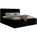 Łóżko tapicerowane TILIANO CLASSIC 140x200 - materac multipocket - szary, sztruks