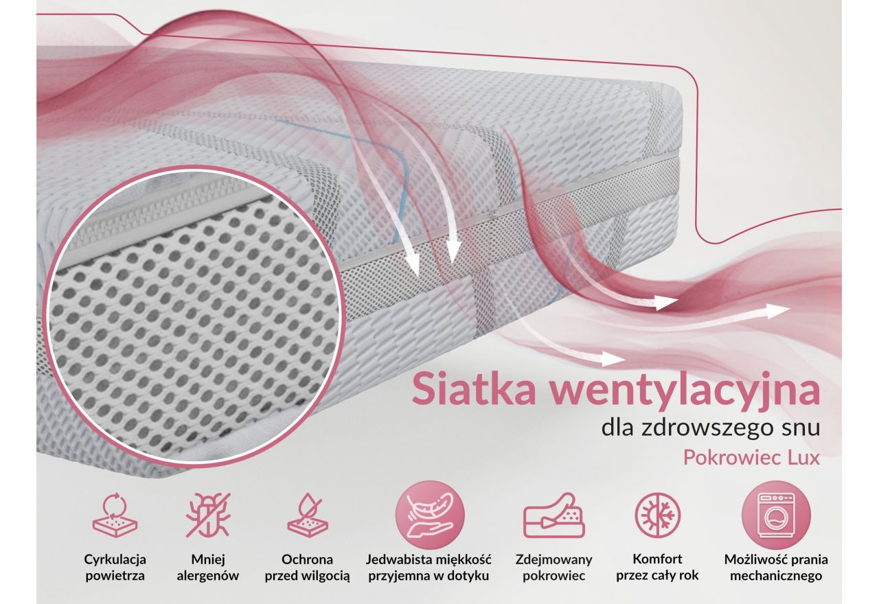 Łóżko tapicerowane TILIANO CLASSIC 160x200 - materac piankowy - szary, sztruks