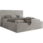 Łóżko tapicerowane TILIANO CLASSIC 180x200 - materac pocket - jasnoszary, sztruks