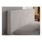 Łóżko tapicerowane TILIANO CLASSIC 180x200 - materac pocket - jasnoszary, sztruks