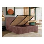 Łóżko tapicerowane TILIANO CLASSIC 180x200 - materac multipocket - różowy, sztruks