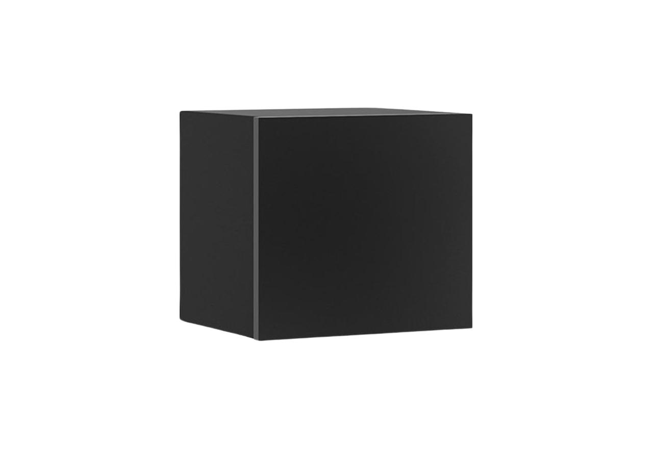 Minimalistyczna szafka wisząca do salonu - CONTROL Czarny / Czarny połysk