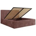 Łóżko tapicerowane TILIANO CLASSIC 160x200 - materac multipocket - różowy, sztruks