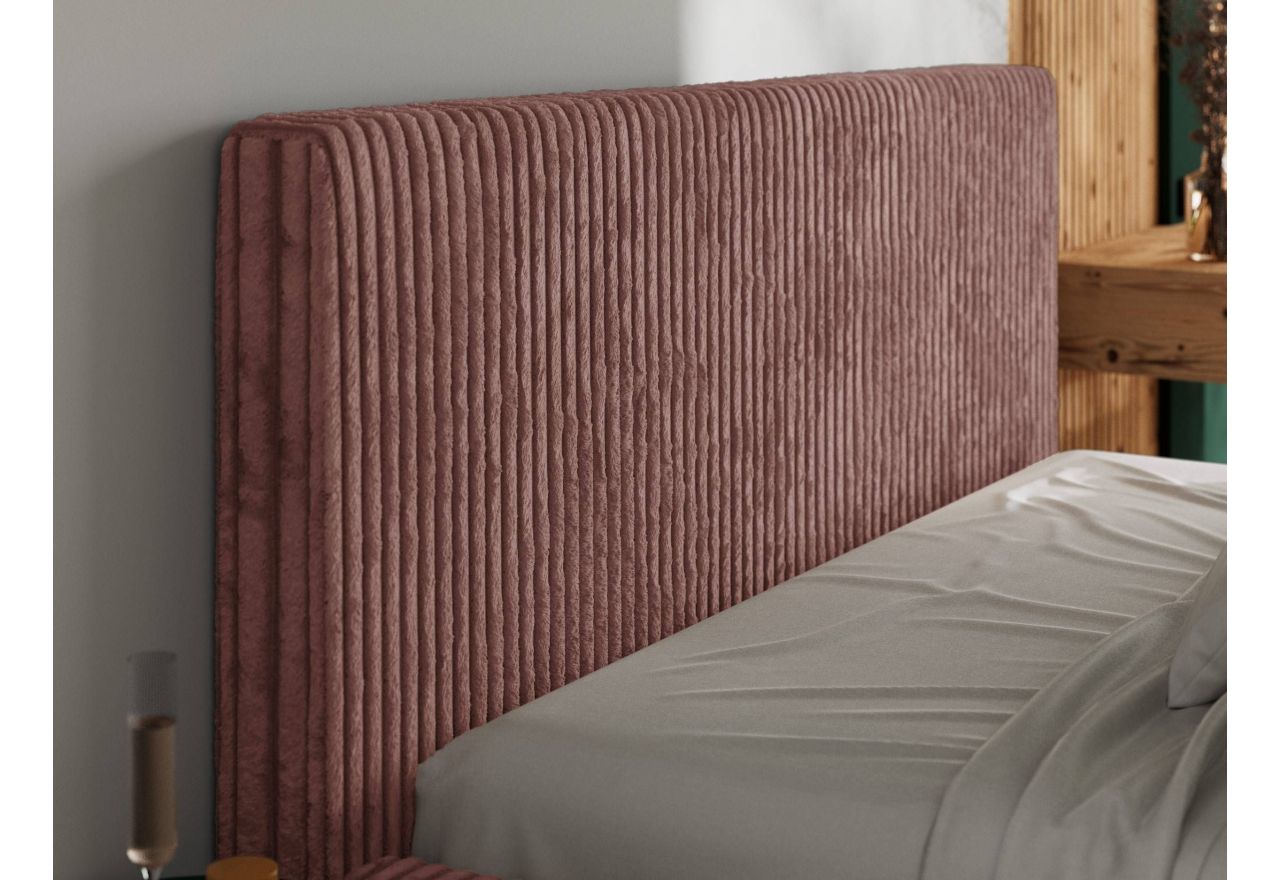 Łóżko tapicerowane TILIANO CLASSIC 200x200 - różowy, sztruks