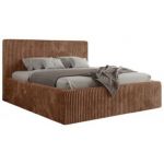 Łóżko tapicerowane TILIANO CLASSIC 180x200 - pomarańczowy, sztruks