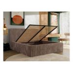 Łóżko tapicerowane TILIANO CLASSIC 180x200 - materac pocket - brązowy, sztruks