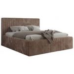 Łóżko tapicerowane TILIANO CLASSIC 200x200 - brązowy, sztruks