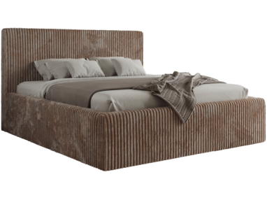Łóżko tapicerowane TILIANO CLASSIC 180x200 - brązowy, sztruks