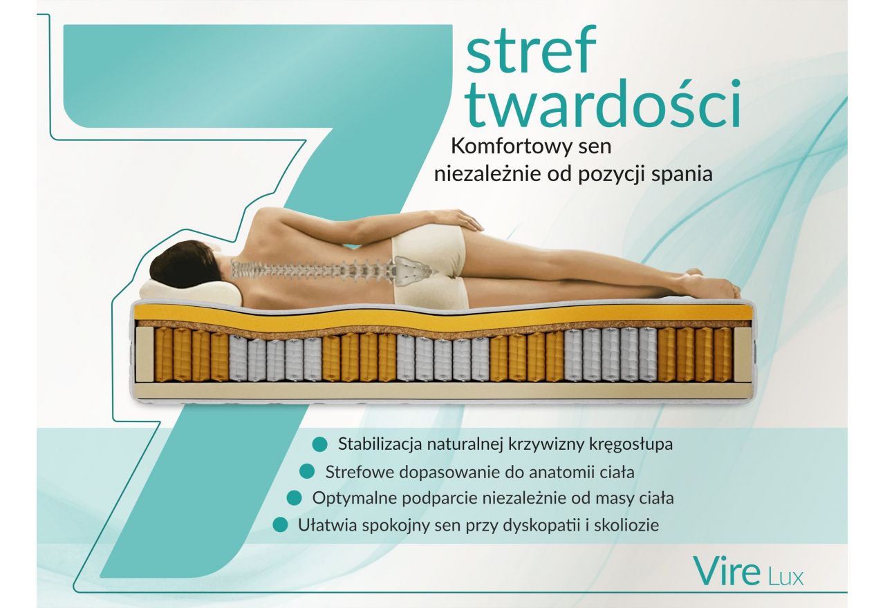 Łóżko tapicerowane TILIANO CLASSIC 200x200 - materac pocket - jasnobrązowy, sztruks