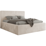 Łóżko tapicerowane TILIANO CLASSIC 180x200 - materac piankowy - beżowy, sztruks
