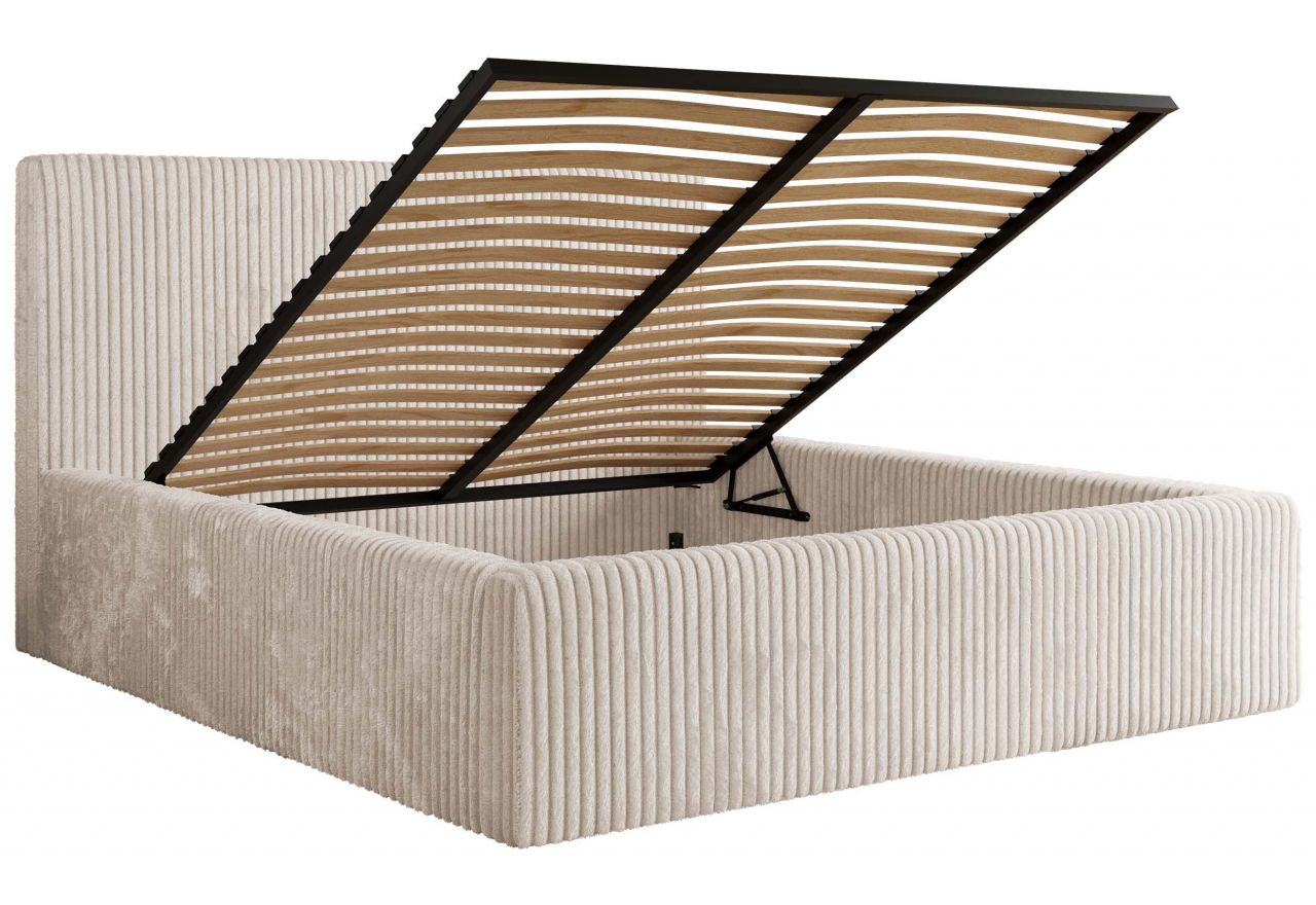 Łóżko tapicerowane TILIANO CLASSIC 180x200 - beżowy, sztruks