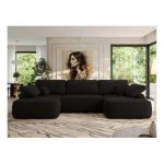 Narożnik CUBO U -  czarny, boucle