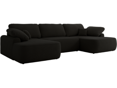 Narożnik CUBO U -  czarny, boucle