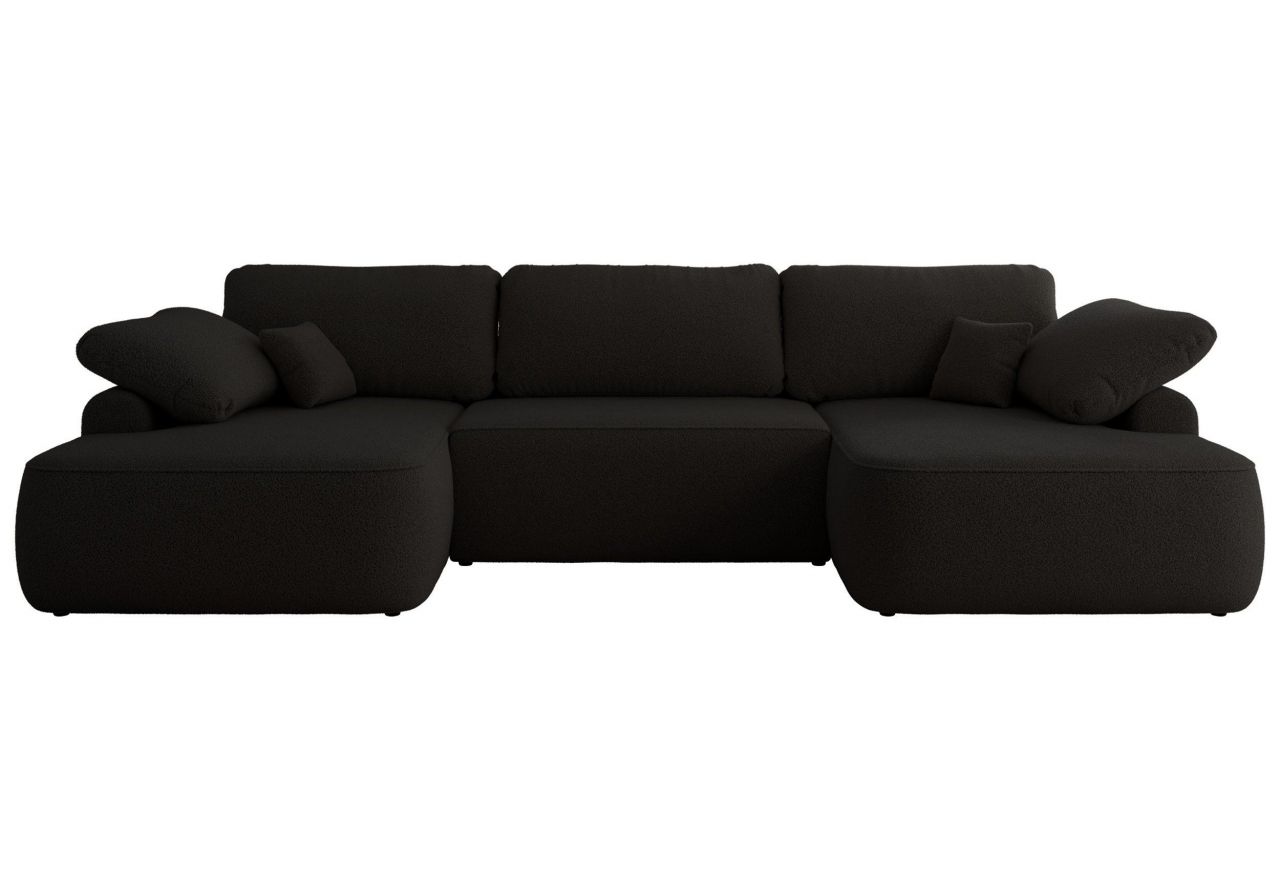 Narożnik CUBO U -  czarny, boucle