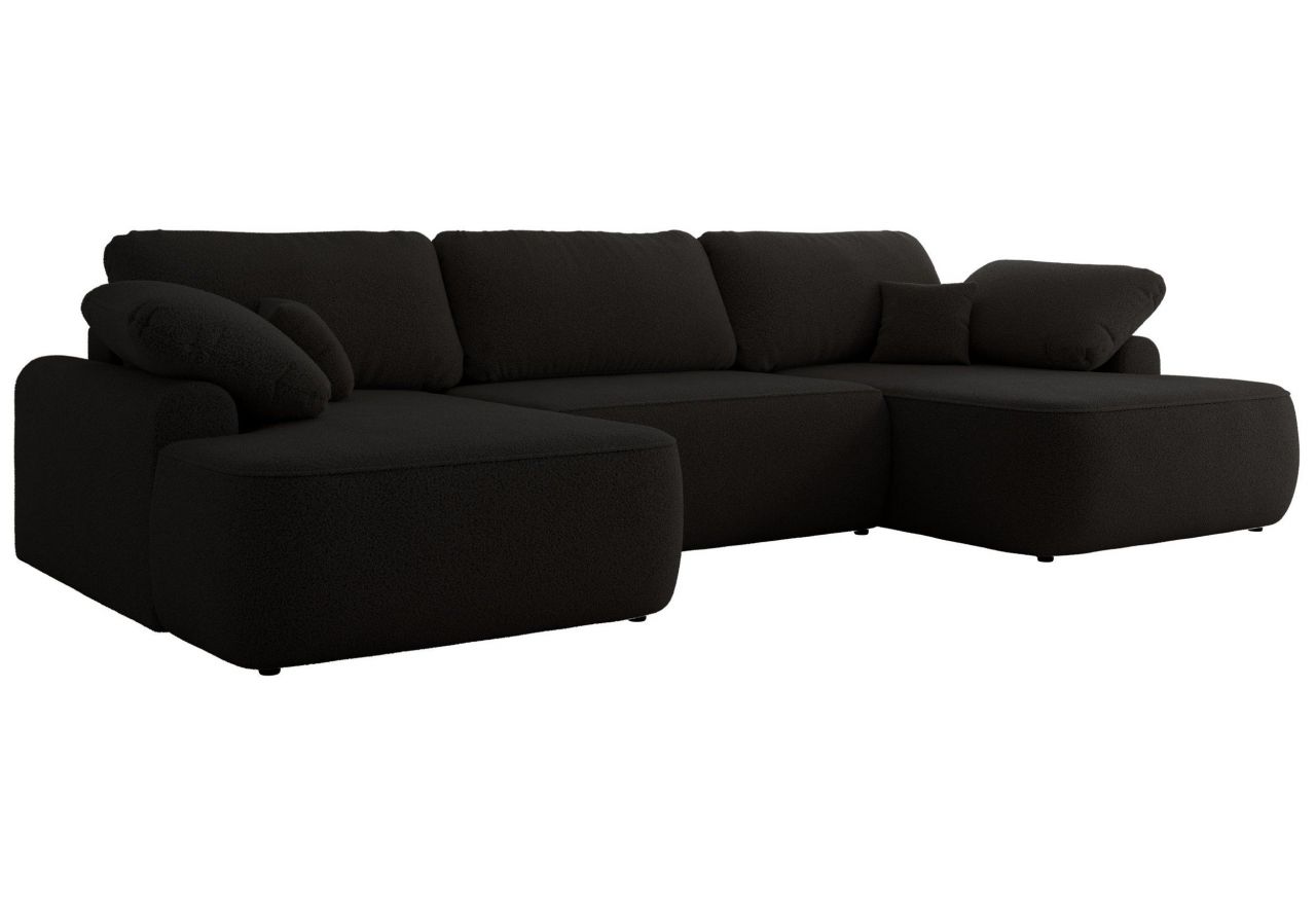 Narożnik CUBO U -  czarny, boucle