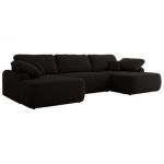 Narożnik CUBO U -  czarny, boucle