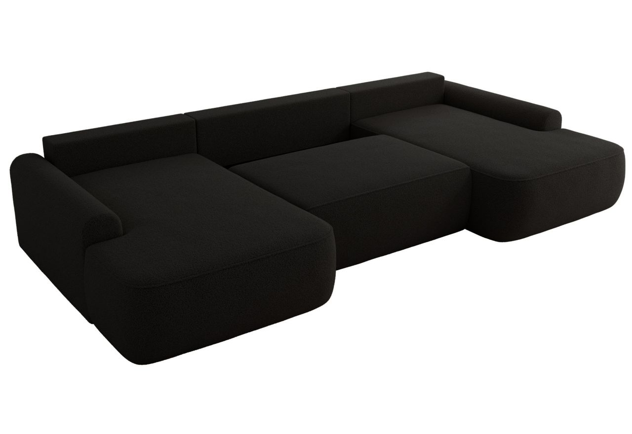 Narożnik CUBO U -  czarny, boucle