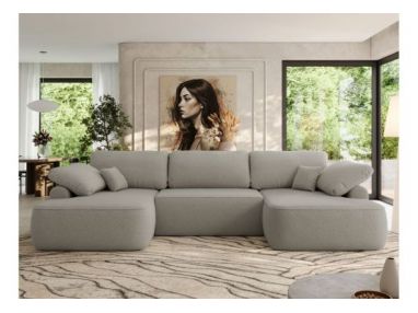 Narożnik CUBO U -  jasnoszary, boucle