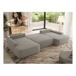 Narożnik CUBO U -  jasnoszary, boucle