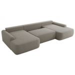 Narożnik CUBO U -  jasnoszary, boucle