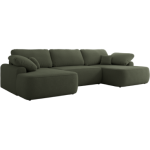 Narożnik CUBO U -  ciemnozielony, boucle