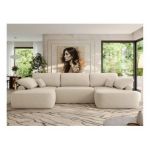 Narożnik CUBO U -  beżowy, boucle