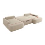 Narożnik CUBO U -  beżowy, boucle