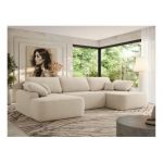 Narożnik CUBO U -  beżowy, boucle