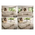 Narożnik CUBO U -  beżowy, boucle