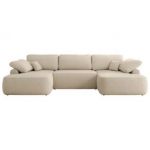 Narożnik CUBO U -  beżowy, boucle