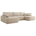 Narożnik CUBO U -  beżowy, boucle