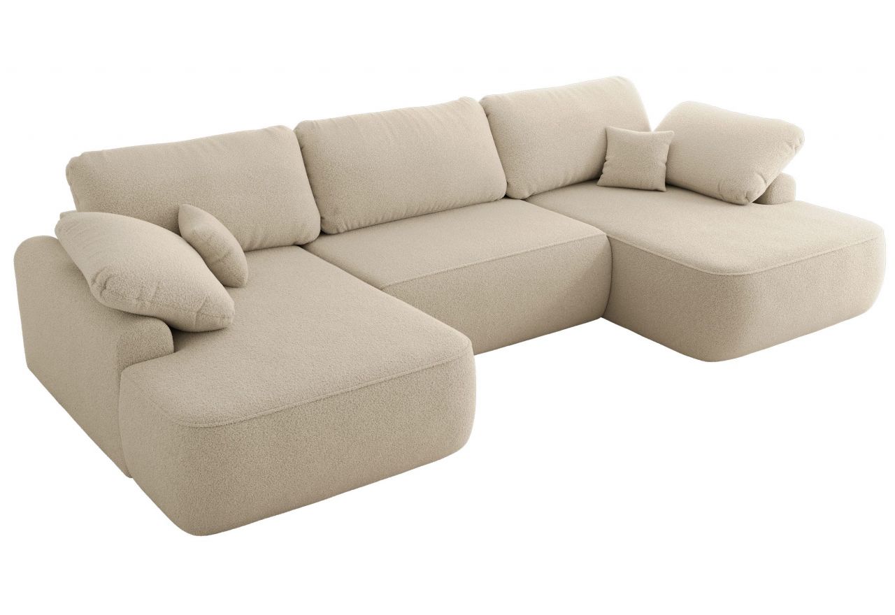 Narożnik CUBO U -  beżowy, boucle