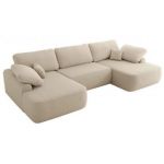 Narożnik CUBO U -  beżowy, boucle