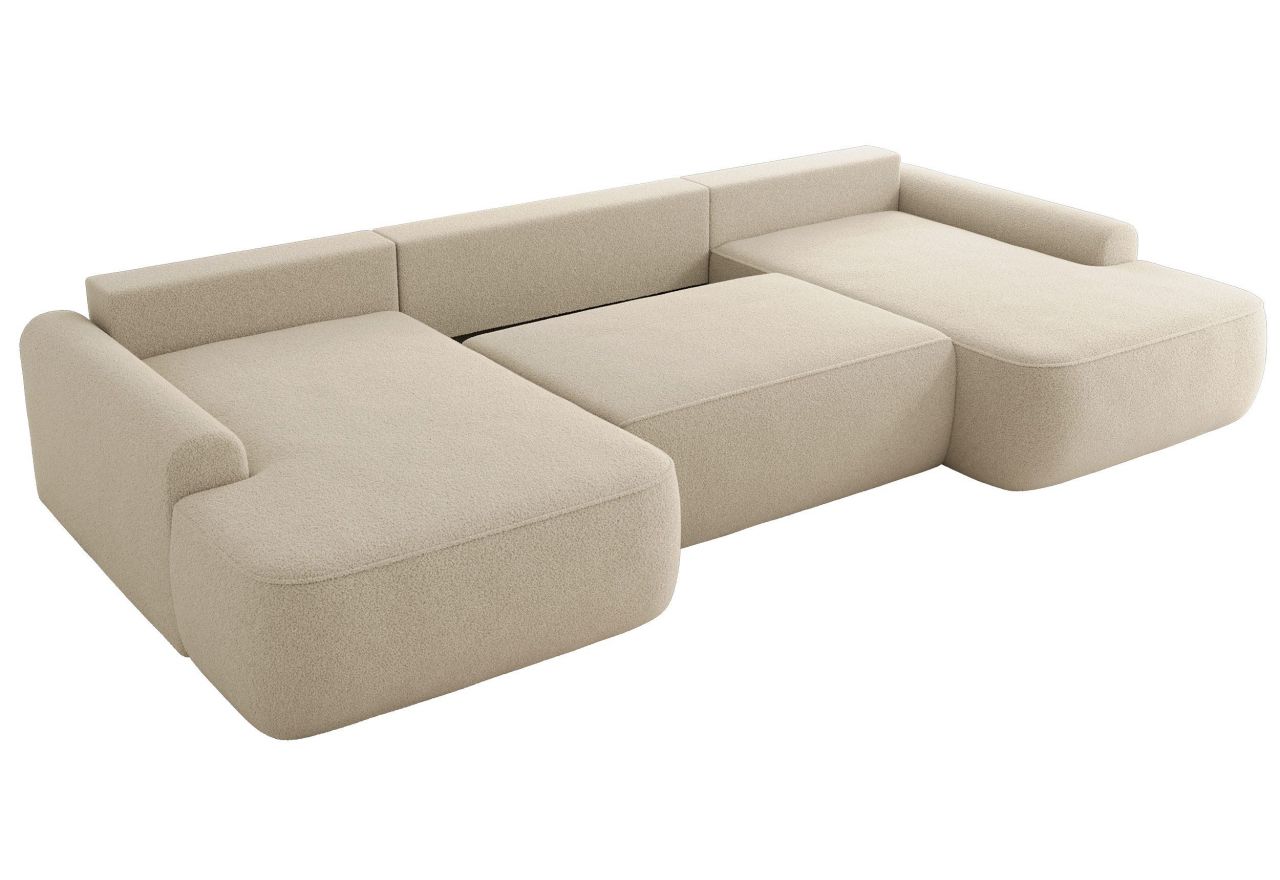 Narożnik CUBO U -  beżowy, boucle