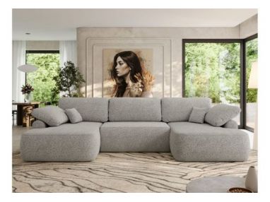 Narożnik CUBO U -  jasnoszary, struktura