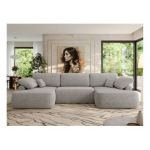 Narożnik CUBO U -  jasnoszary, struktura