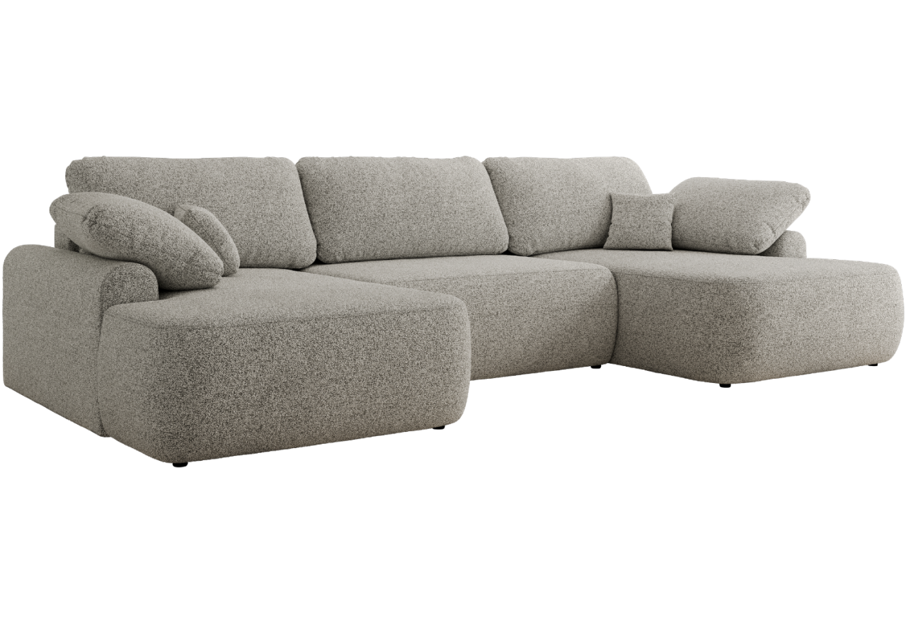 Narożnik CUBO U -  jasnoszary, struktura