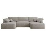 Narożnik CUBO U -  jasnoszary, struktura