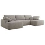 Narożnik CUBO U -  jasnoszary, struktura